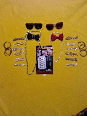 Men's Red Bow Tie Necklace Accessory - Unbranded